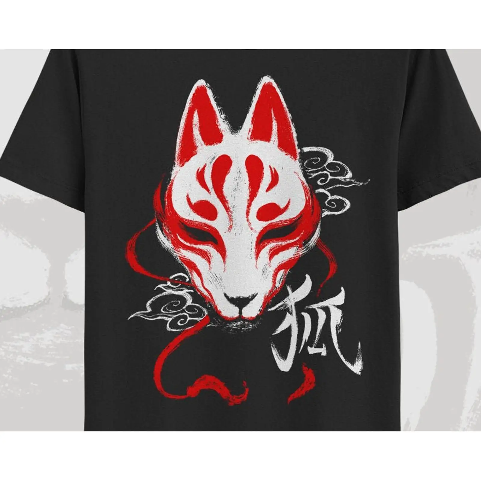 Vintage Fashion Tokyo - Koszulka z maską Kitsune, japońska koszulka
