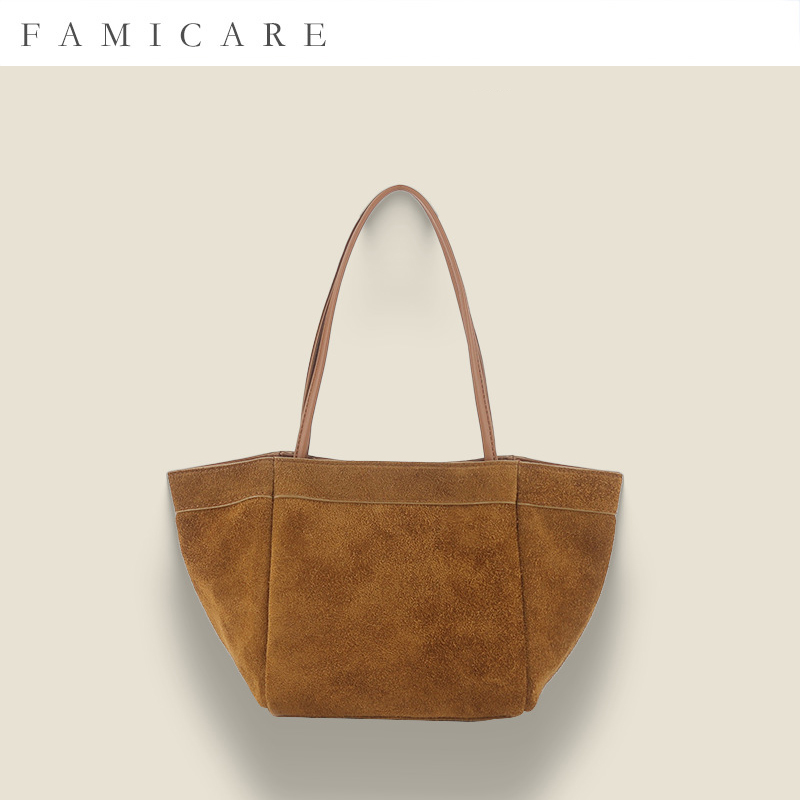 Vintage Fashion Market - Jesienno-zimowa nowa torba shopper z zamszu,