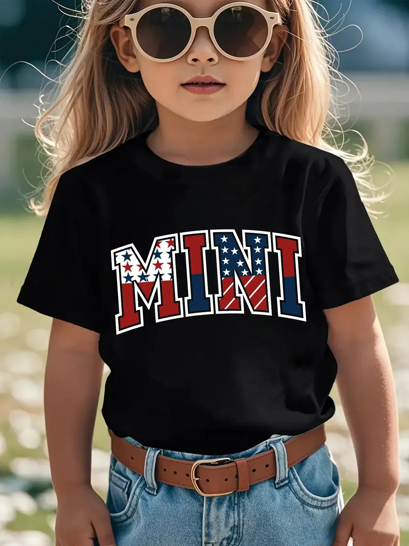 Vintage Fashion Font - Koszulka dziecięca z krótkim rękawem, z