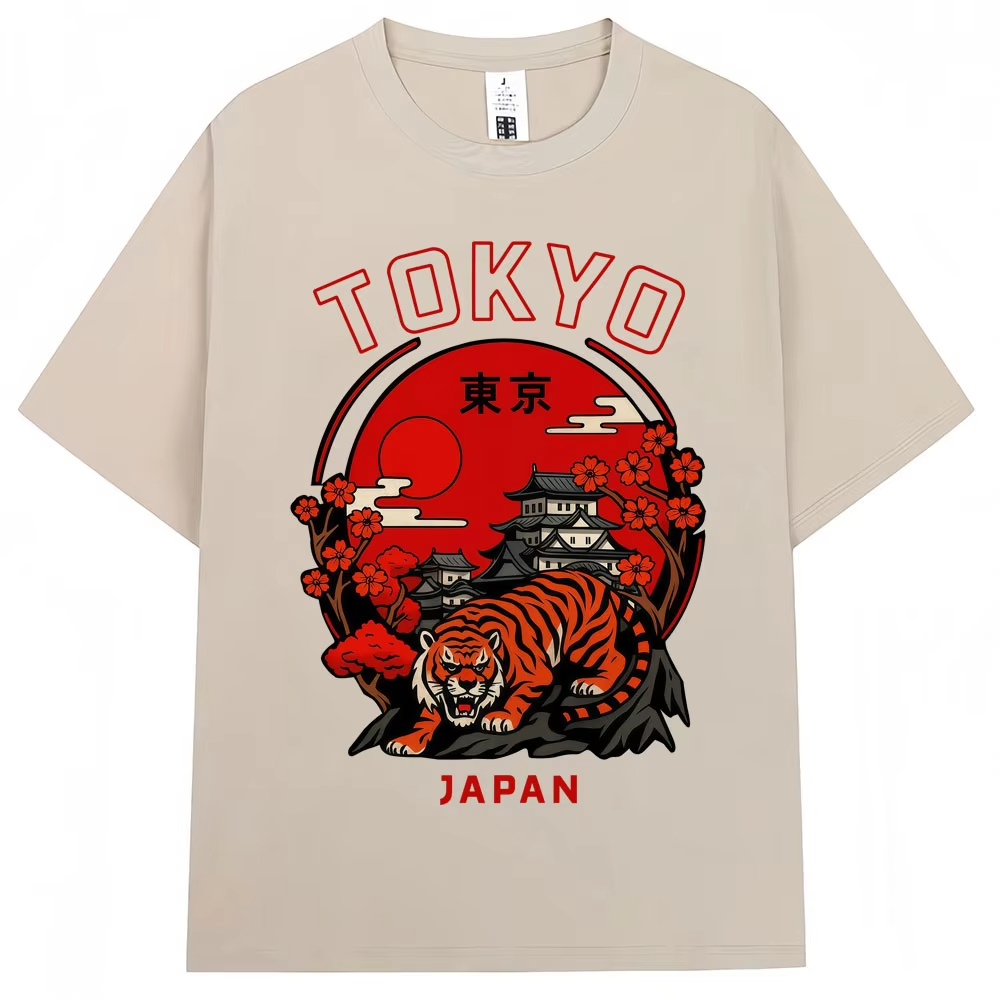 Vintage Fashion Tokyo - Japoński styl Tokyo Tiger Sakura Graficzny