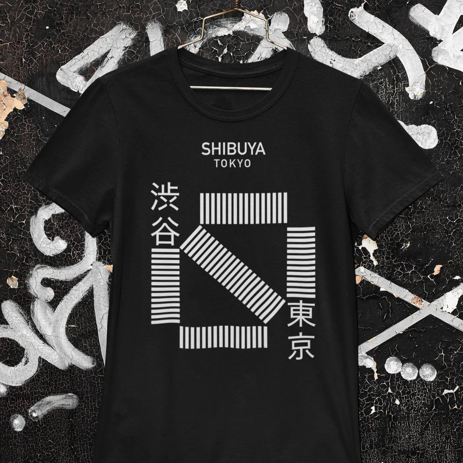 Vintage Fashion Tokyo - Japońska ulica Shibuya, minimalistyczna koszulka T-shirt