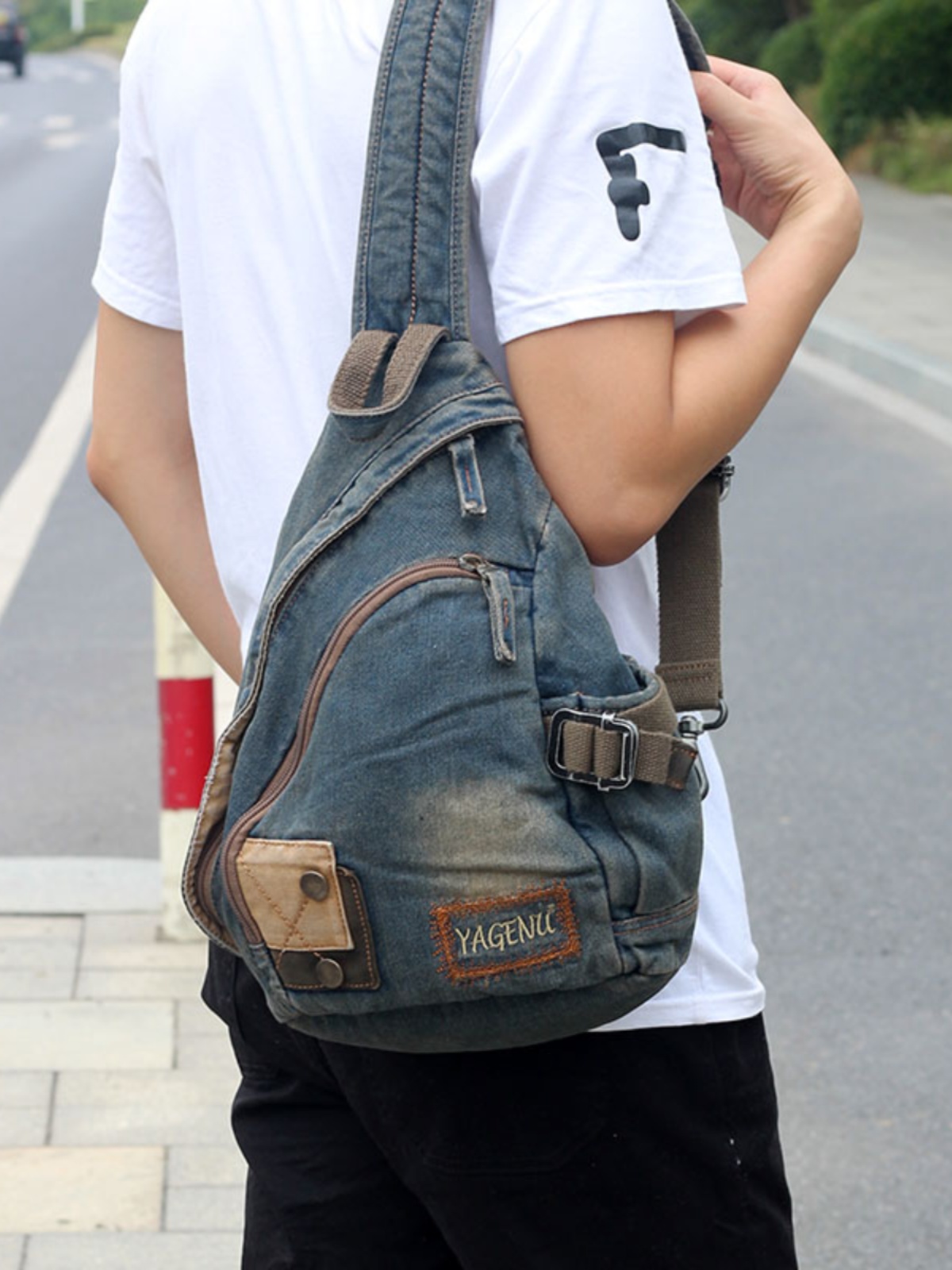 Retro Denimowa Torba Crossbody – Vintage Fashion Model recenzja i cena