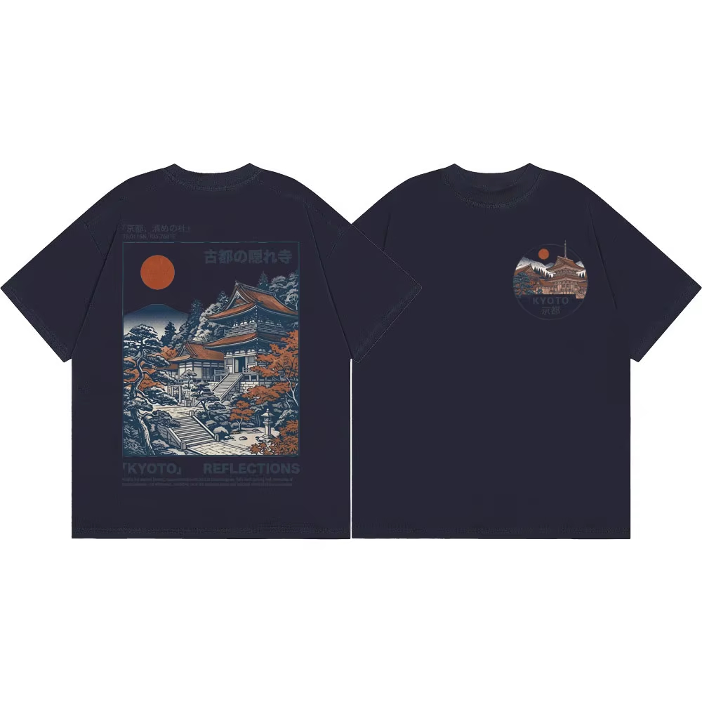 Graficzny T-shirt Kyoto Temple – Vintage Fashion Kyoto recenzja i cena