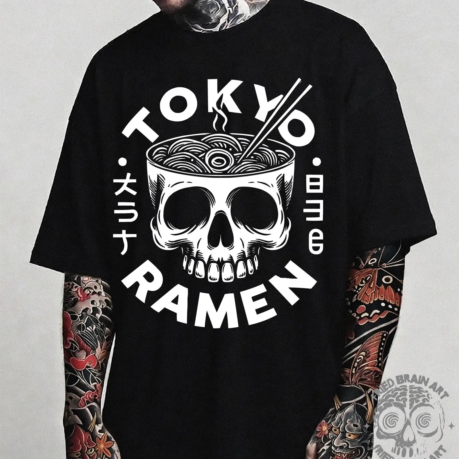 Koszulka Tokyo Skull Ramen dla – Vintage Fashion Tokyo recenzja i cena